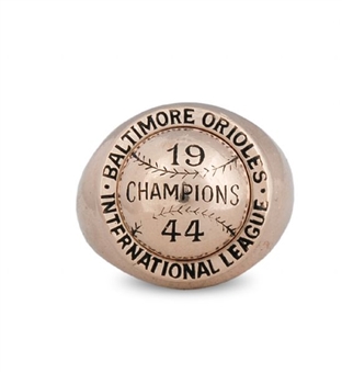 1944 Baltimore Orioles International League Championship Ring
